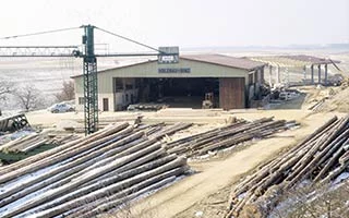Binz Holzbau Ueber uns Historie 1986 Abbundanlage