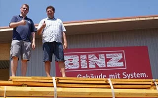 Binz Holzbau Ueber uns Historie 2009 German und Ingbert Binz